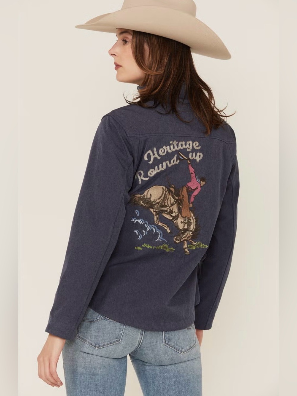 Ariat New Team Heritage Softshell Jacket in Riverside Chambray Large